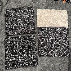 Patterned Purple and White Pillow Covers With Pink and White Lumbar Pillow Cover